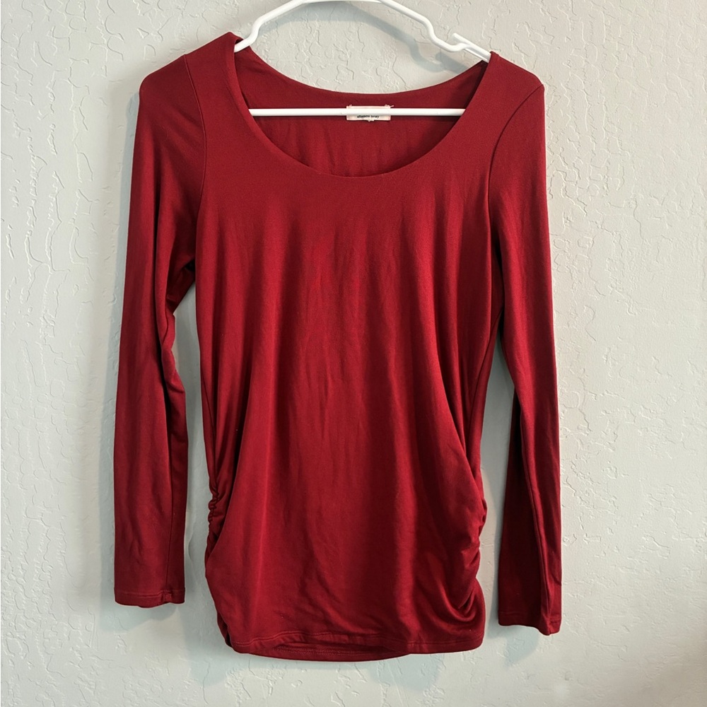 Heart Hips Rich Red Long Sleeve Top